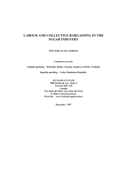 labour and collective bargaining in the sugar industry