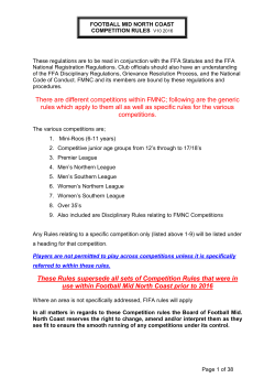 There are different competitions within FMNC