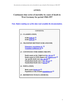 ANNEX: Reconstruction of continuous time series of mortality by