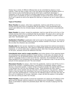 Officials Signals and Penalties