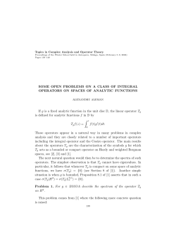 SOME OPEN PROBLEMS ON A CLASS OF INTEGRAL