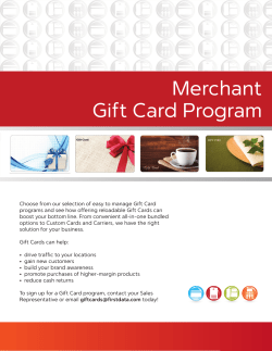 Merchant Gift Card Program