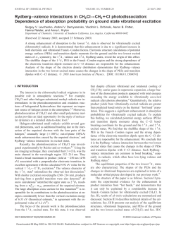 Rydberg&ndash;valence interactions in CH2Cl\CH2&iquest;Cl