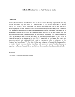 Effect of Carbon Tax on Fuel Choice in India