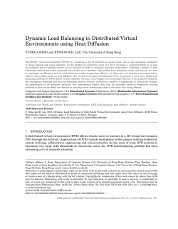 Dynamic Load Balancing in Distributed Virtual Environments using