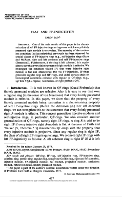 FLAT AND FP-INJEOTVITY left FP-injectivity as follows : A left