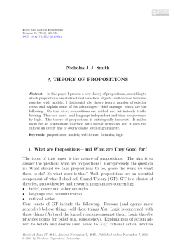 A THEORY OF PROPOSITIONS