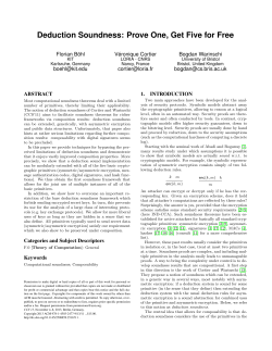 Deduction Soundness: Prove One, Get Five for Free