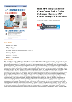 (Advanced Placement (AP) Crash Course)