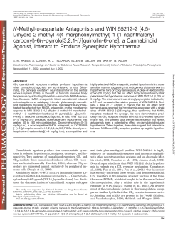 N-Methyl-D-aspartate Antagonists and WIN 55212-2