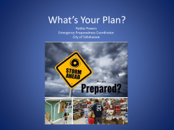 City of Tallahassee Emergency Preparedness
