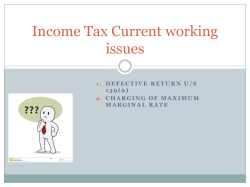 Income Tax Current working issues