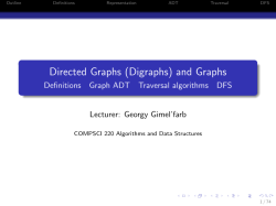 Directed Graphs (Digraphs) and Graphs