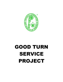 Good Turn Project Guide - National Catholic Committee on Scouting
