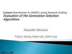 Content Distribution in VANETs using Network Coding: The Effect of