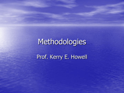 Howell, Methodologies