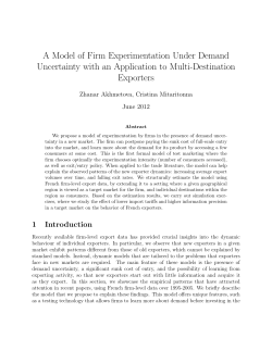 A Model of Firm Experimentation Under Demand Uncertainty with an