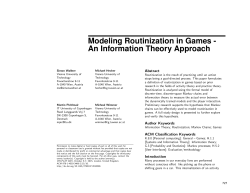 Modeling Routinization in Games - An Information Theory Approach