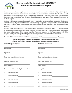 Supra Keybox Transfer - Greater Lewisville Association of REALTORS