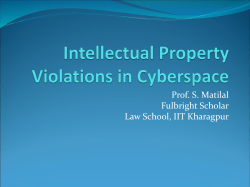 Intellectual Property Violations in Cyberspace