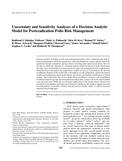 Uncertainty and Sensitivity Analyses of a Decision Analytic Model for