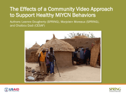 Evaluating the Effects of a Community Video Approach to Support