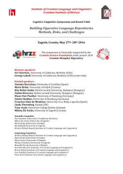 Zagreb, Croatia, May 27 th