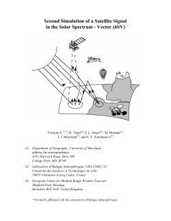 Second Simulation of a Satellite Signal in the Solar Spectrum