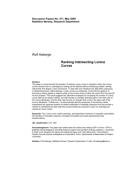 Rolf Aaberge Ranking Intersecting Lorenz Curves