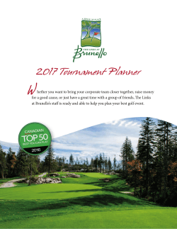 2017 Tournament Planner