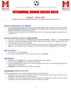 Indoor Soccer Rules