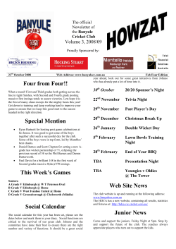 Four from Four!! Special Mention This Week`s Games Social