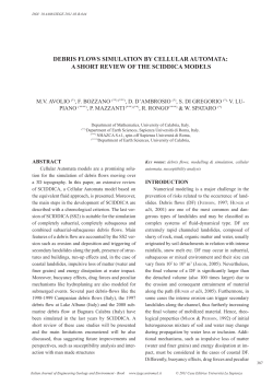 debris flows simulation by cellular automata: a short