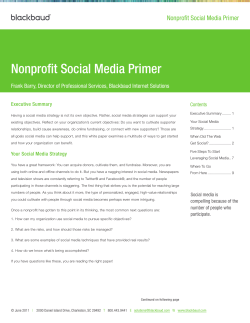Nonprofit Social Media Primer