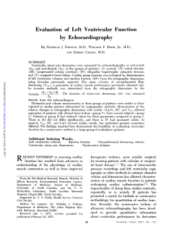 Evaluation of Left Ventricular Function by Echocardiography