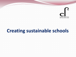 Creating sustainable schools