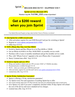 Get a $200 reward when you join Sprint