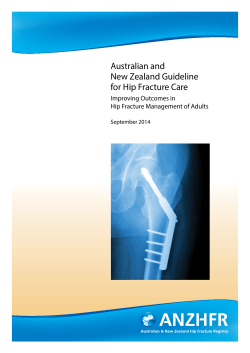 Australian and New Zealand Guideline for Hip Fracture Care