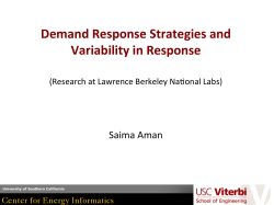 Demand Response Strategies and Variability in Response