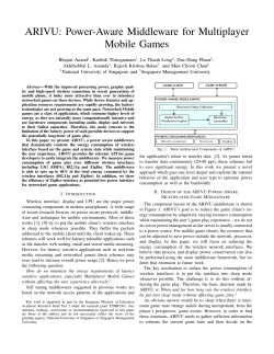 ARIVU: Power-Aware Middleware for Multiplayer