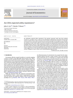 Are CEOs expected utility maximizers?
