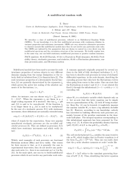 A multifractal random walk - Centre de Math&eacute;matiques Appliqu&eacute;es