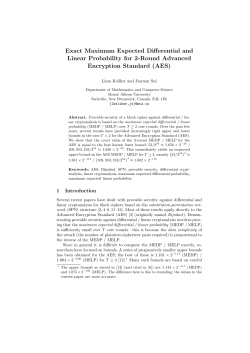 Exact Maximum Expected Differential and Linear Probability for 2