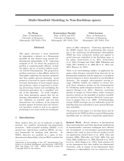 Multi-Manifold Modeling in Non-Euclidean spaces
