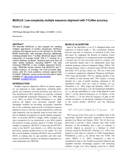 MUSCLE: Low-complexity multiple sequence