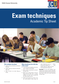 Exam techniques - Edith Cowan University