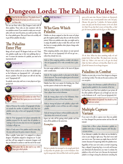 Dungeon Lords: The Paladin Rules!