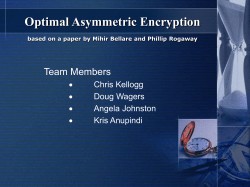Optimal Asymmetric Ecnryption -- How to encrypt with RSA.