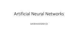 Artificial Neural Networks