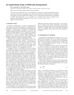 An experimental study of Wiffle ball aerodynamics